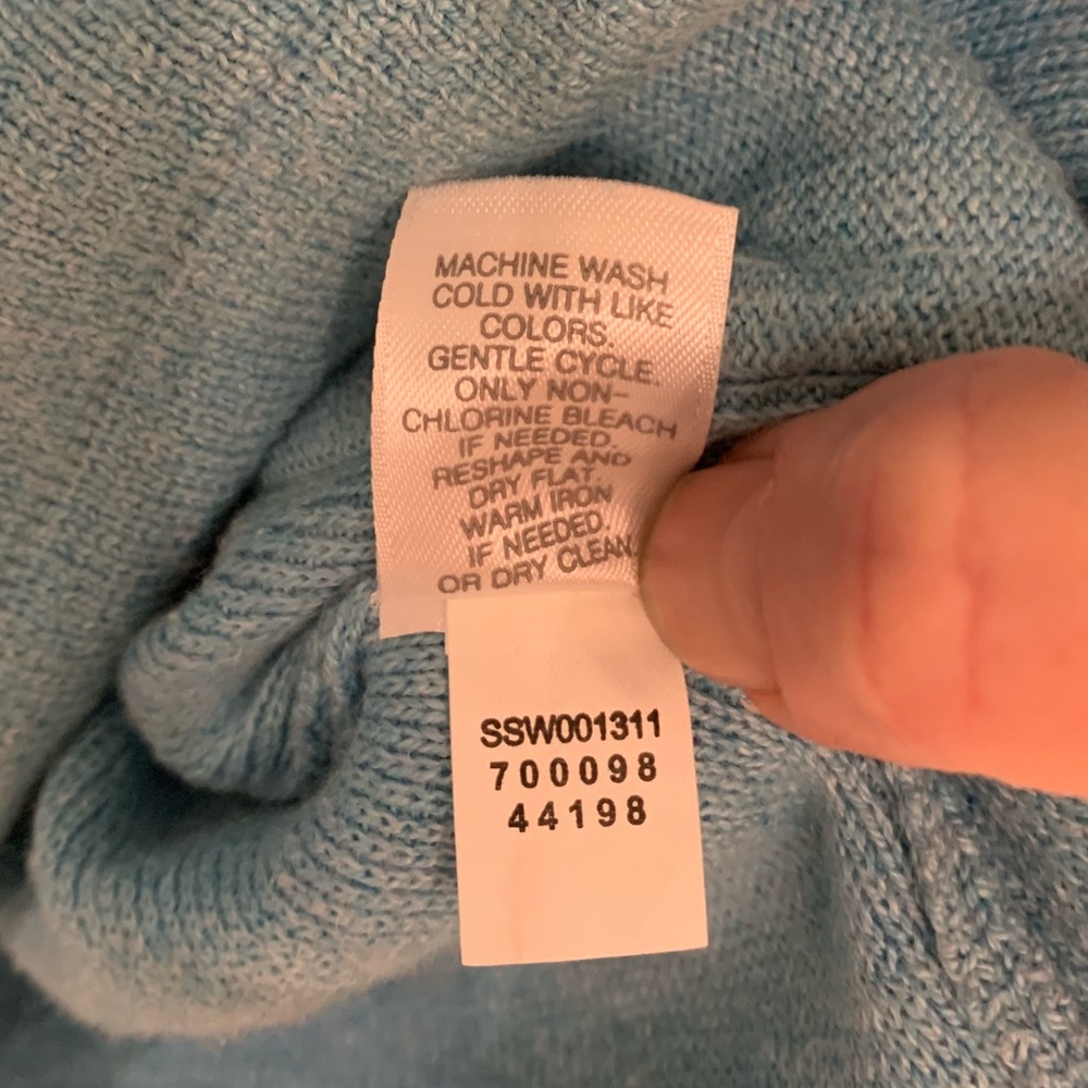 Pure Jill Sea Mist Cotton Cashmere Sweater Sz XS - Picture 6 of 9